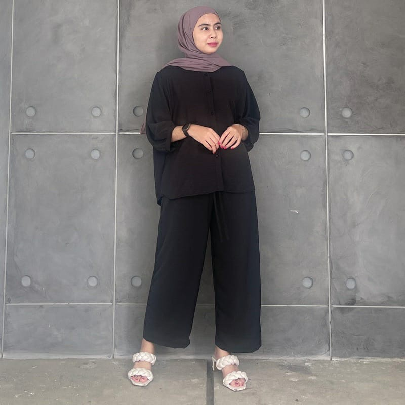 ALEXA ONE SET CRINKLE AIRFLOW SETELAN WANITA HITS / CHINORY ONE SET / ALEXA ONESET CRINCLE / RAYON DRESS CRINCLE