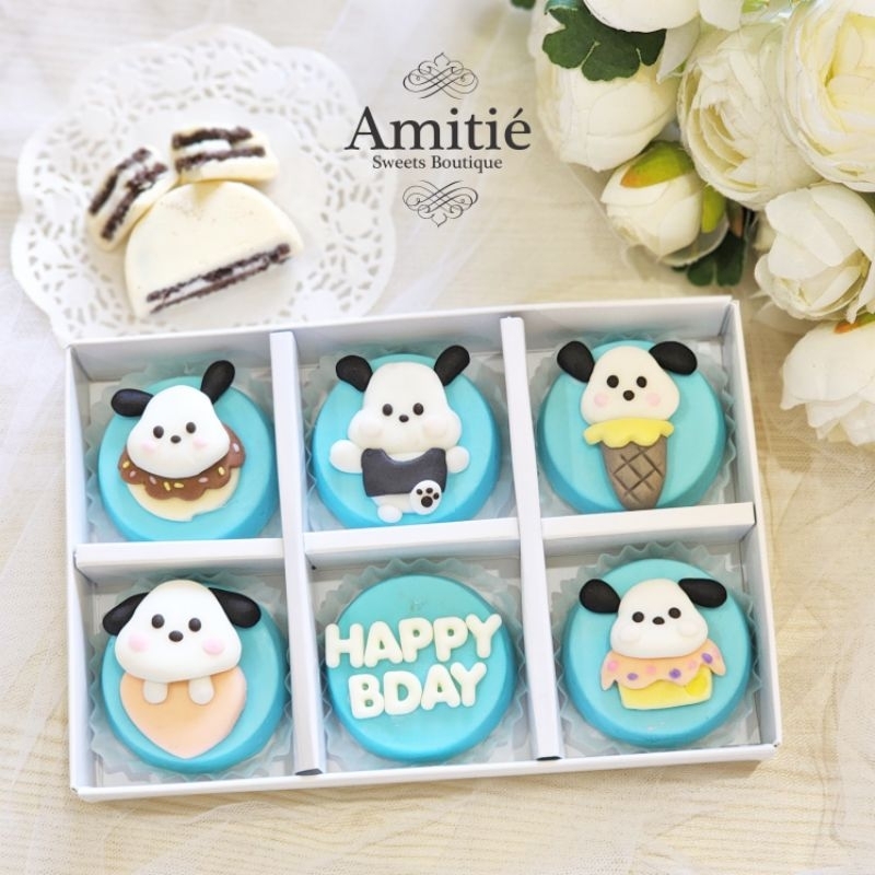 

Coklat Oreo Pochacco HBD - 1 Box isi 6 / Coklat Karakter / Birthday Gift / Hadiah Ulang Tahun