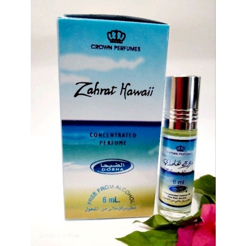 Parfum ZAHRAT HAWAI Dobha Kemasan 6ml Minyak Wangi Roll On Non Alkohol