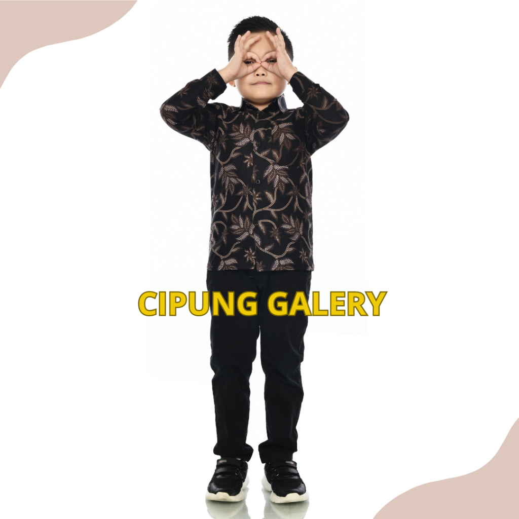 BATIK ANAK 1-15 TAHUN MOTIF KENONGO HITAM