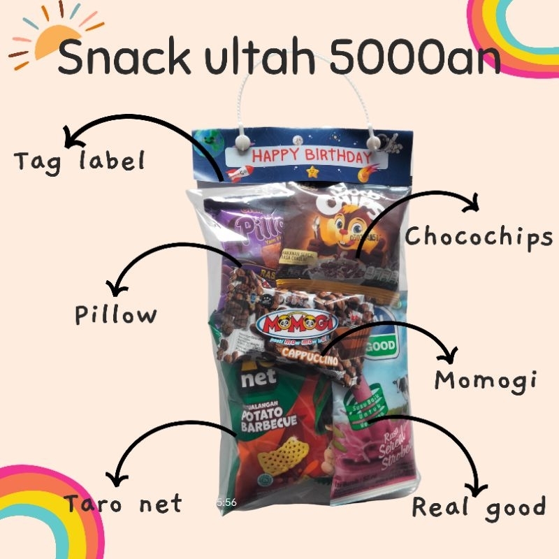 Snack Ultah Murah Anak Bingkisan Ulang Tahun Murah Label Ulang Tahun Custom Snack Hemat Enak Unik