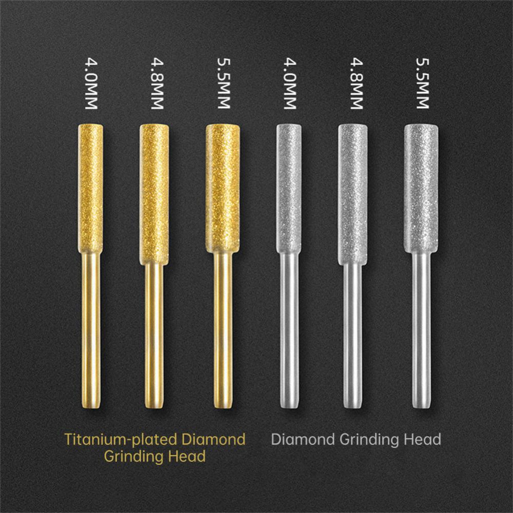 Mata Bor Pengasah Rantai Gergaji Grinding 4-5.5mm 6 PCS - KI-55 - Silver/Gold