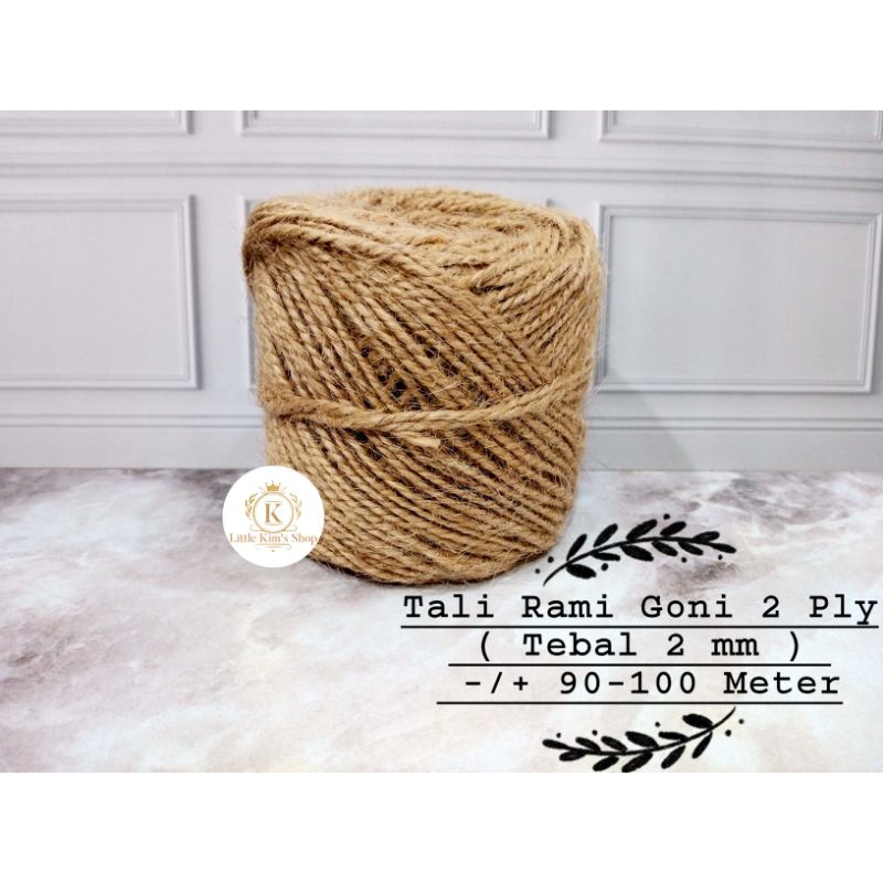 

Tali Rami Goni 2 Ply ( Ketebalan 2 mm ) ( Panjang -/+ 90-100 meter ) / Promo Tali Rami / Tali Konveksi / Tali Souvenir / Little Kim's Shop