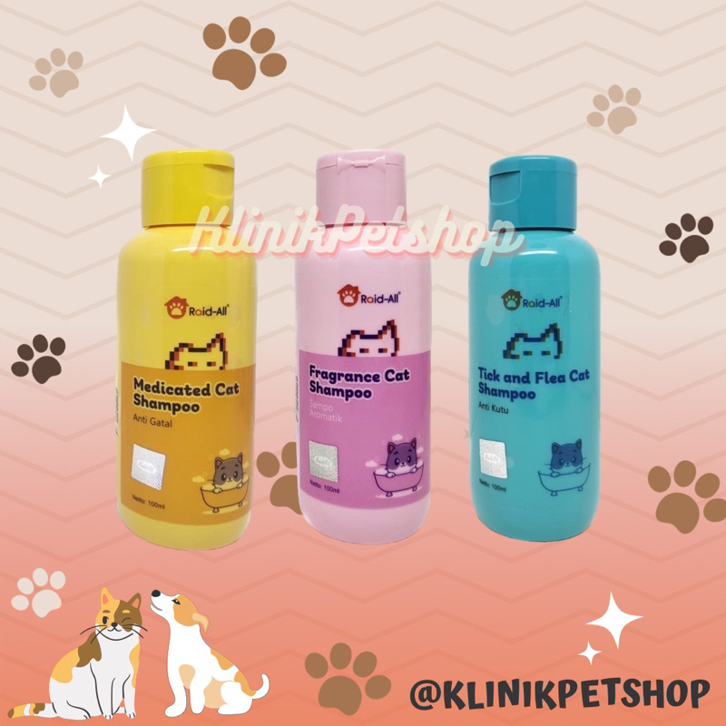 Shampo Raidall 100ml - Shampo Kutu Kucing / Shampo Jamur Kucing / Shampo Wangi Kucing / Grooming /