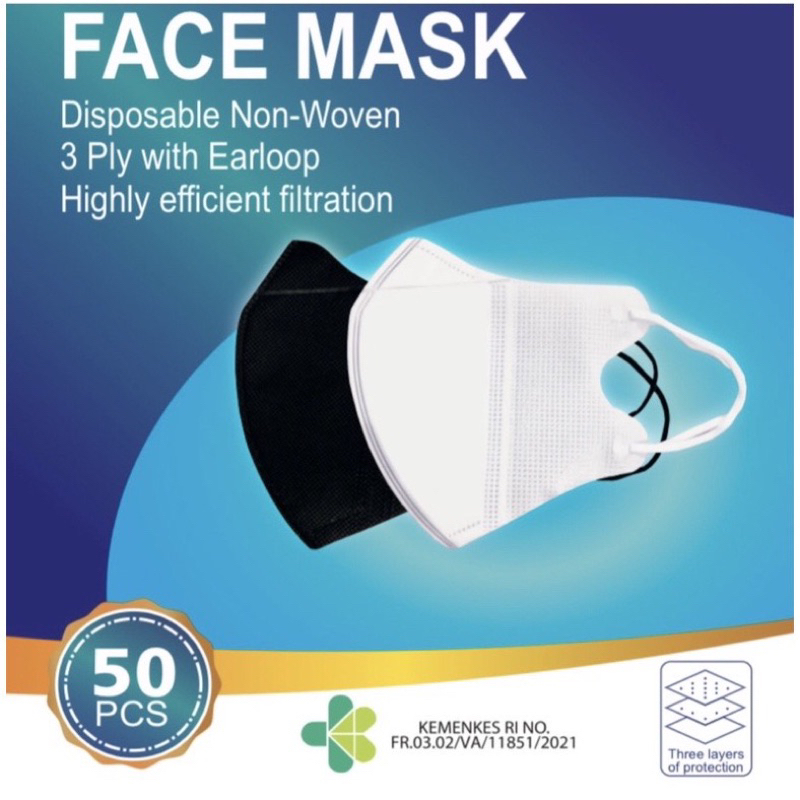 MASKER DUCKBILL 50 PCS NO BOX 1PACK 50 3PLY