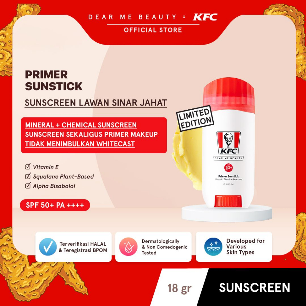 DEAR ME BEAUTY x KFC Primer Sunstick Suncsreen 18gr