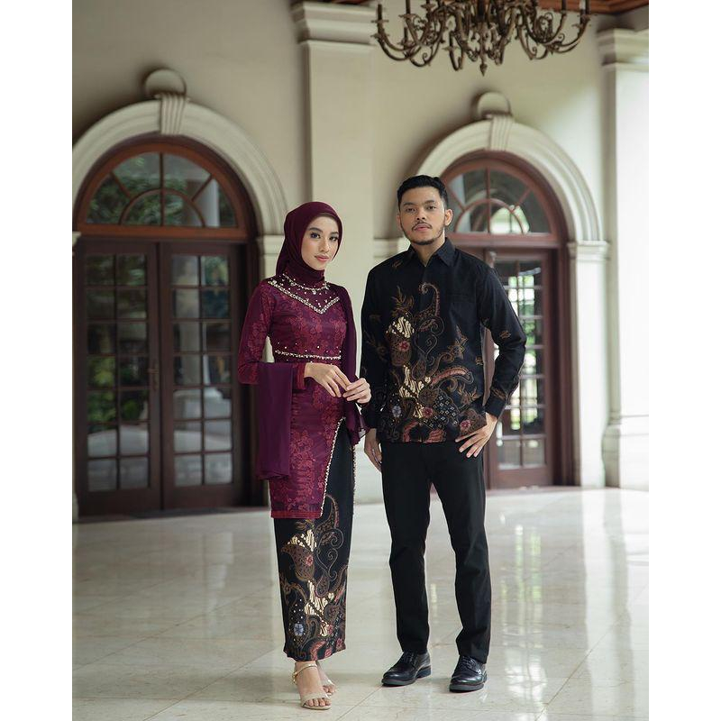 Kebaya Modern Couple Hana Series Kebaya Wisuda Lamaran Tunangan Set Tunik Batik Baju Couple Kondangan Terbaru 2023