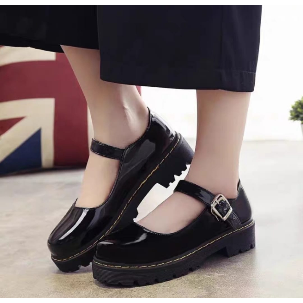 SEPATU WANITA DOCMART '' ELLIEN '' SEPATU LOAFERS GESPER JAHIT PREMIUM GPR 11