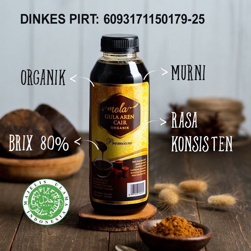 

Mola Gula Aren Cair Premium Organik 500ml & 1 Liter