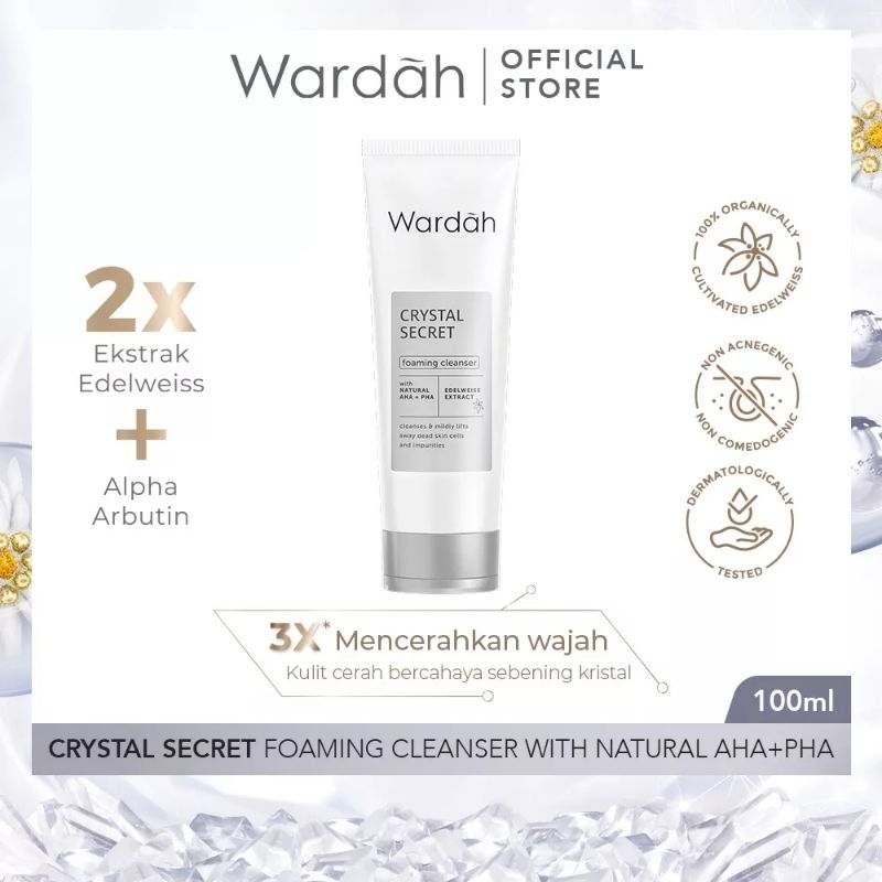 wardah criystal secreat foaming cleanser 100ml
