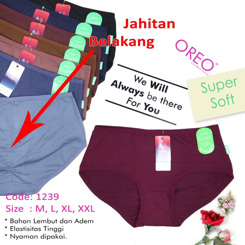 CELANA DALAM WANITA KATUN SUPER SOFT OREO PREMIUM CD PEREMPUAN IMPORT