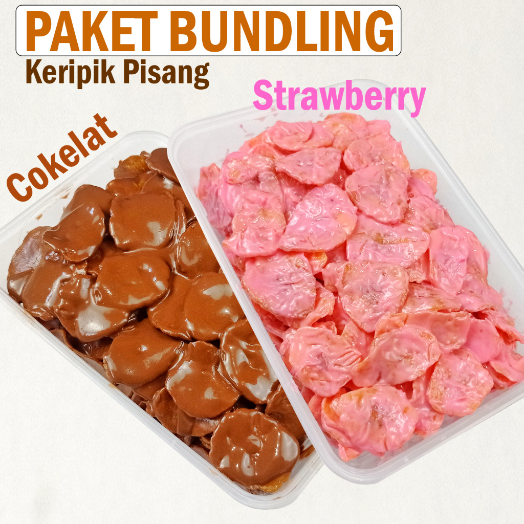 

PAKET BUNDLING Keripik Pisang Cokelat Lumer Dan Strawberry