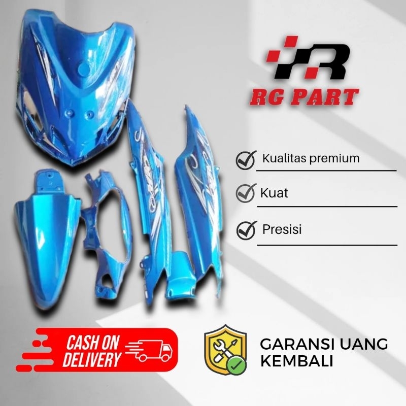 Full body halus mio smile biru plus stiker list 2007 - 2012 / full body mio smile biru