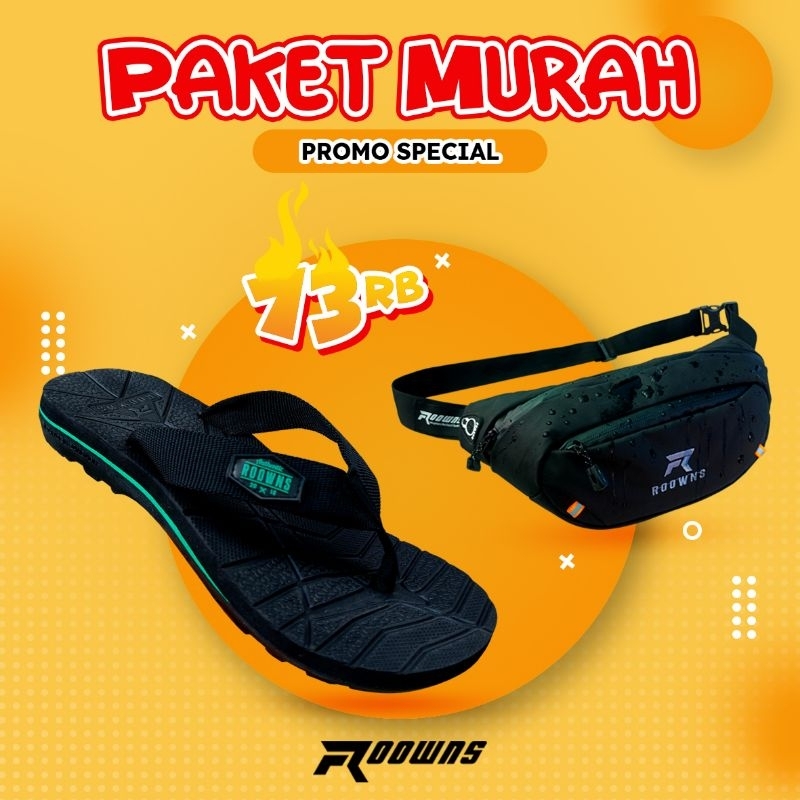 Paket Hemat Sandal Gunung Sendal Jepit Outdoor Sandal Struggle Roowns Zigo Woven