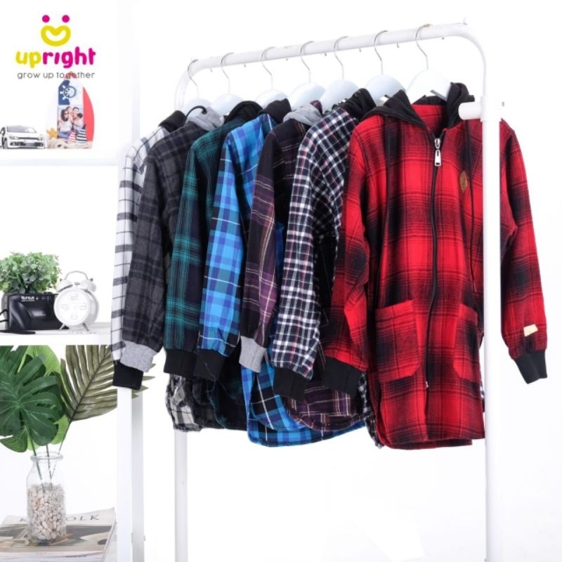Kemeja Flanel Girl By Upright | Kemeja Anak Perempuan Flanel Upright