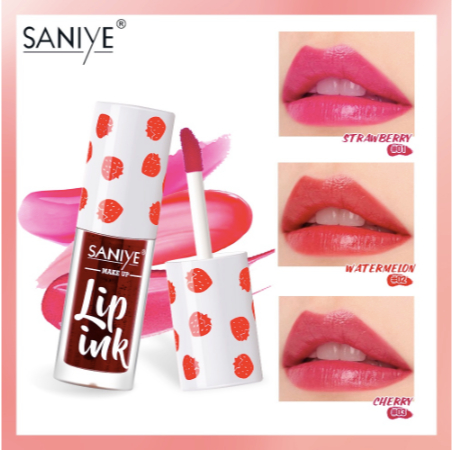 SANIYE BPOM Liptint Tahan Lama Waterproof Lip Tint Serum Lipstik Cair