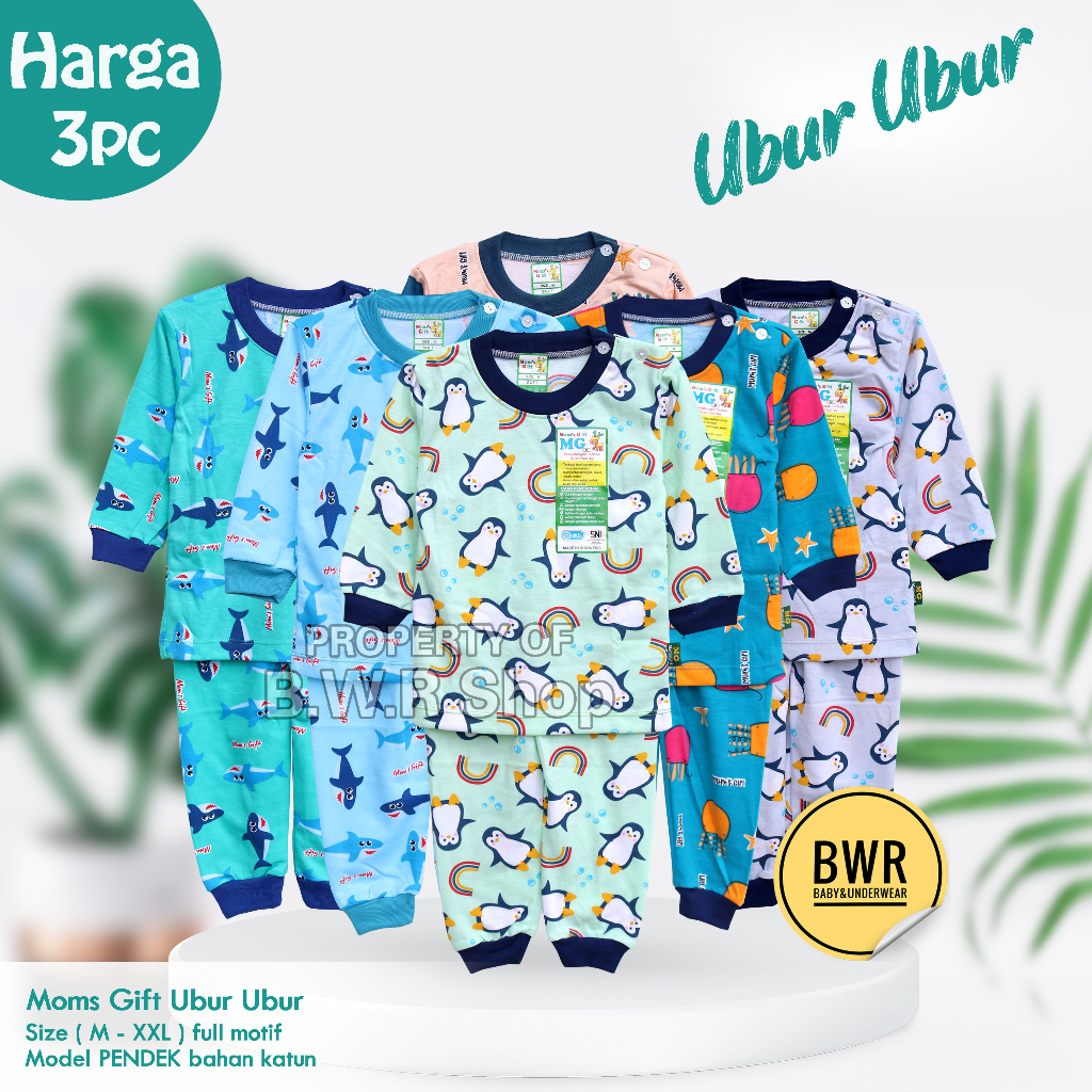 Setelan PANJANG Moms Gift Ubur Ubur Rabbit Series Baju Bayi Setelan Mom's Gift Terbaru Piyama Anak Unisex Pendek Baju Tidur 10mg | Bwr