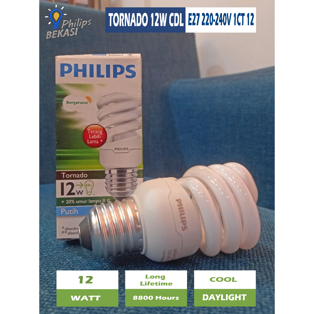 Lampu Philips Tornado 12 watt