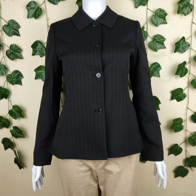 Preloved P❤️ Mantan Bukan Baru BK55 Lee Moon Hee blaze jas resmi kerja kuliah sidang wanita hitam ka