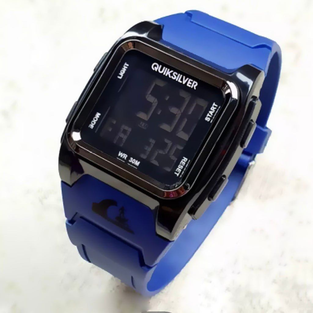 Jam Tangan Pria Quicksilver Digital Segi Anti Air 100% Realpict