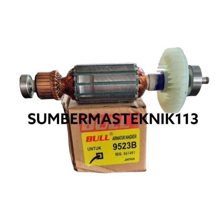 ARMATURE MAKITA 9523 B ANGKER MESIN GERINDA MAKITA 9523B BULL