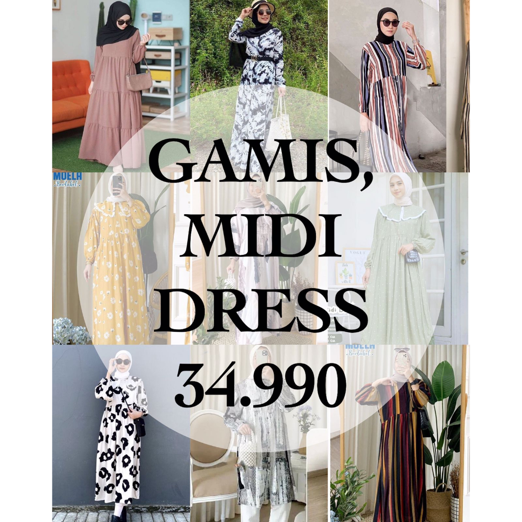 SALE MODEL GAMIS DAN MIDI DRESS
