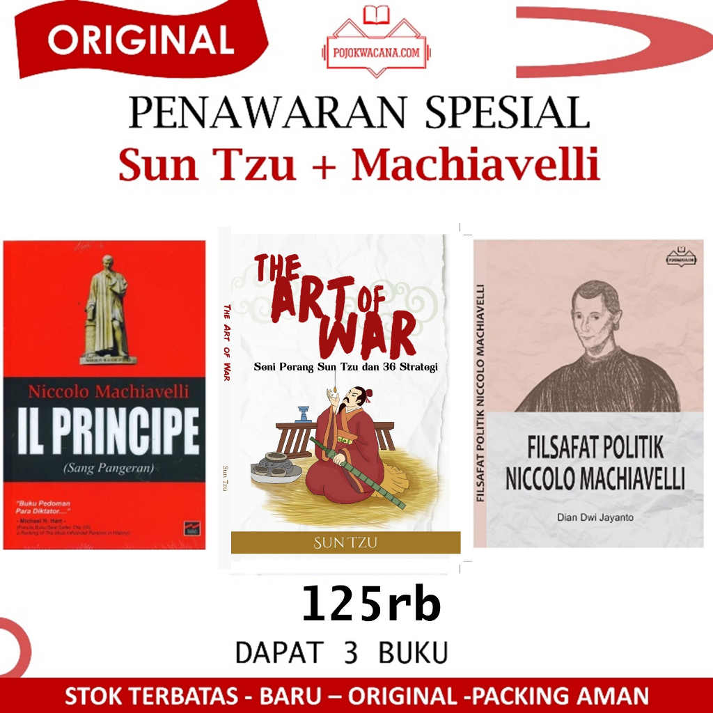 Paket 3 Buku - The Art of War Seni Perang Sun Tzu  dan 36 Strategi Edisi Baru - The Prince Sang Peng
