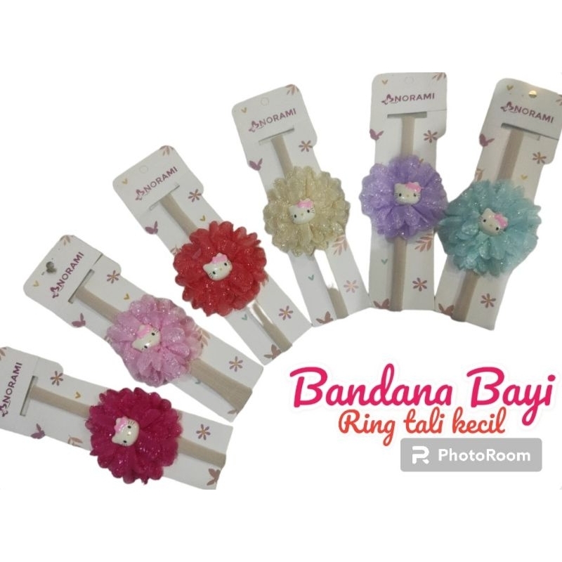 Bandana Bayi Aksen Boneka, PITA Bulu