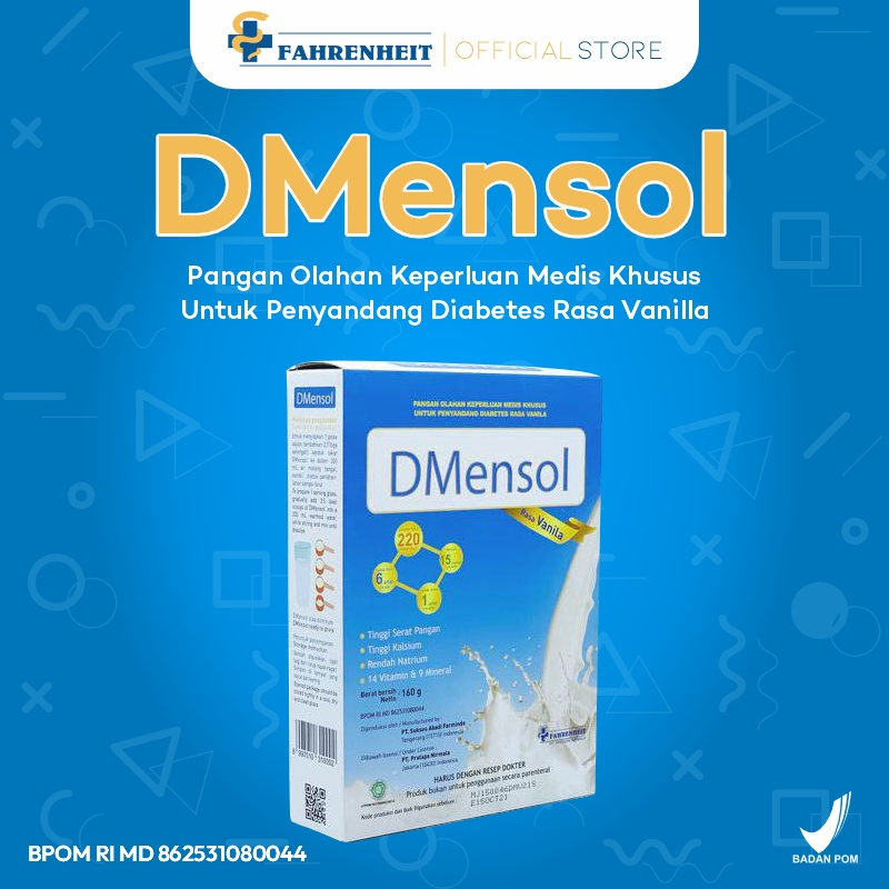 Susu rendah gula Dmensol  Susu untuk penderita diabetes.