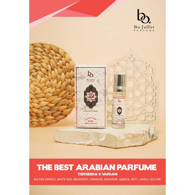 parfum roll on bo jaffar aroma arabian non alkohol souvenir haji umroh