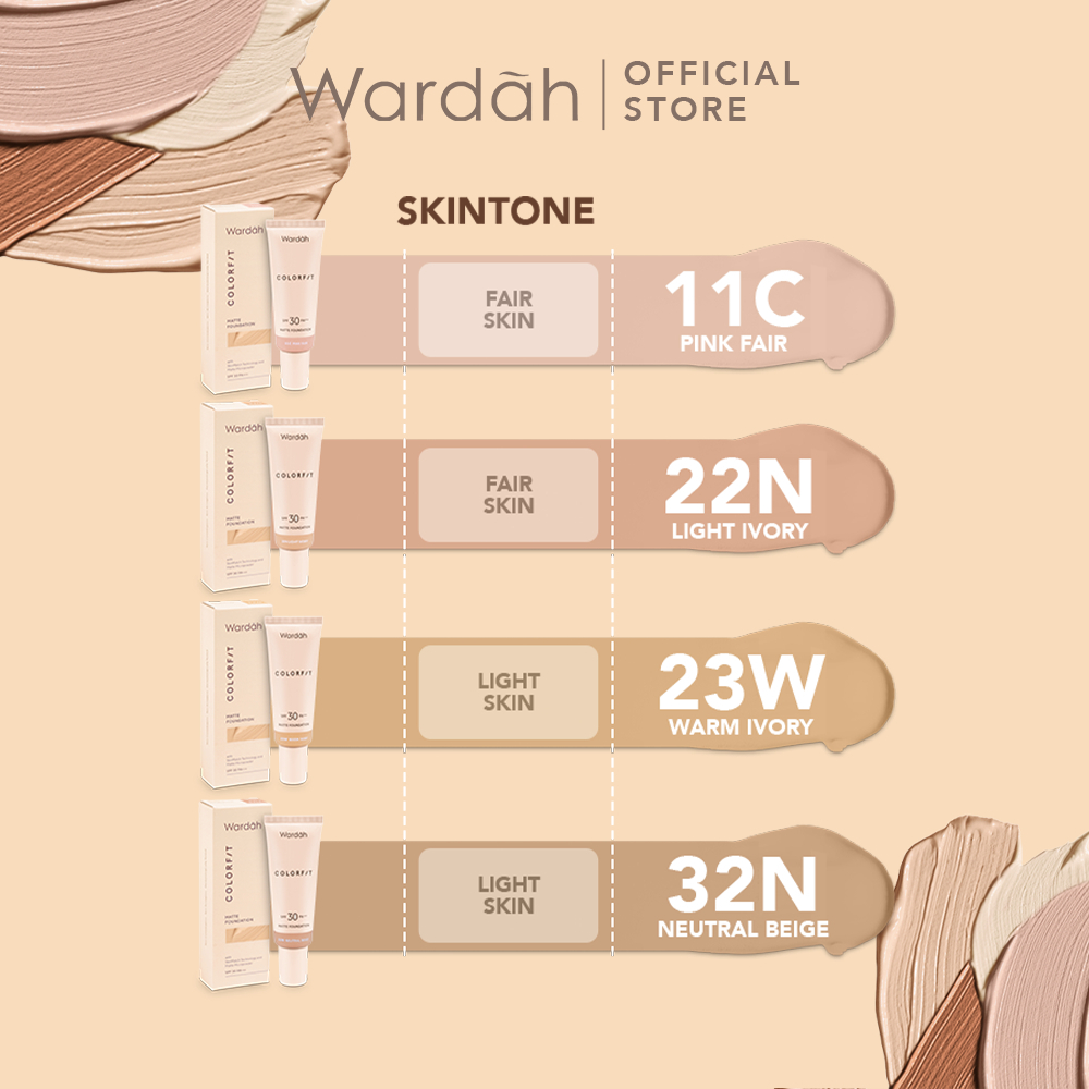 Wardah Colorfit Matte Foundation 25ml - Liquid Foundation Series | Ready Stock