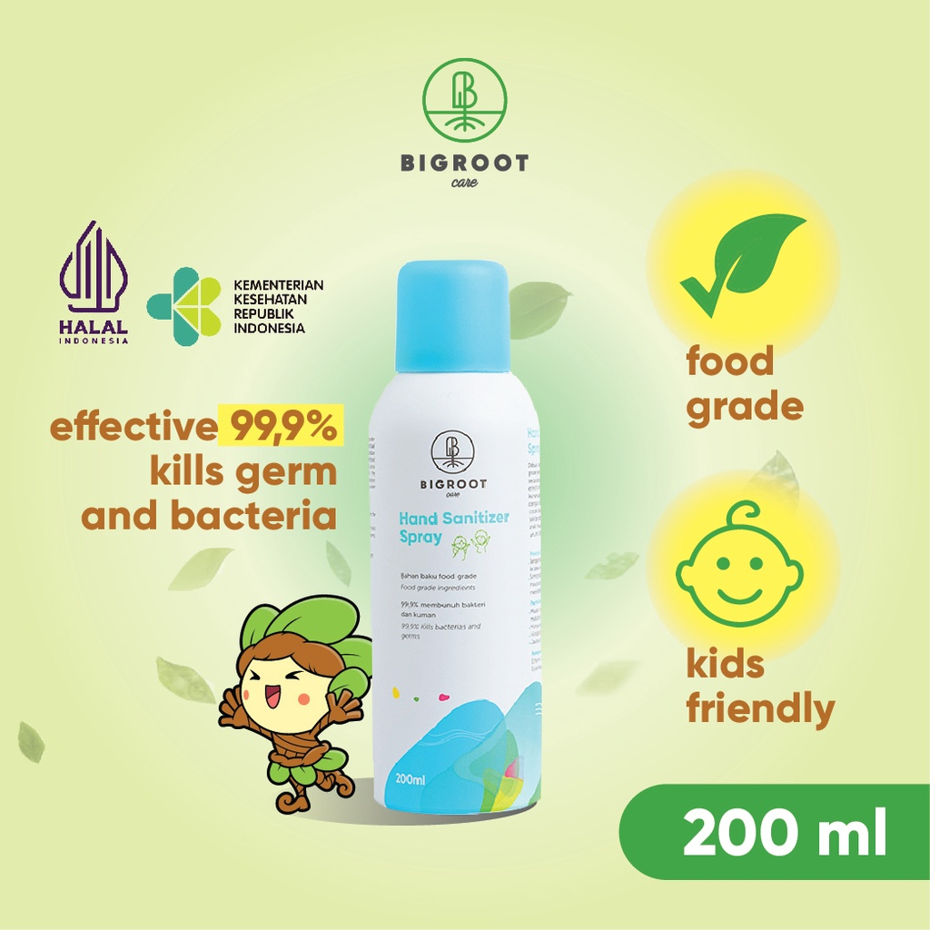 Bigroot Care Hand Sanitizer Foodgrade Spray 200ml