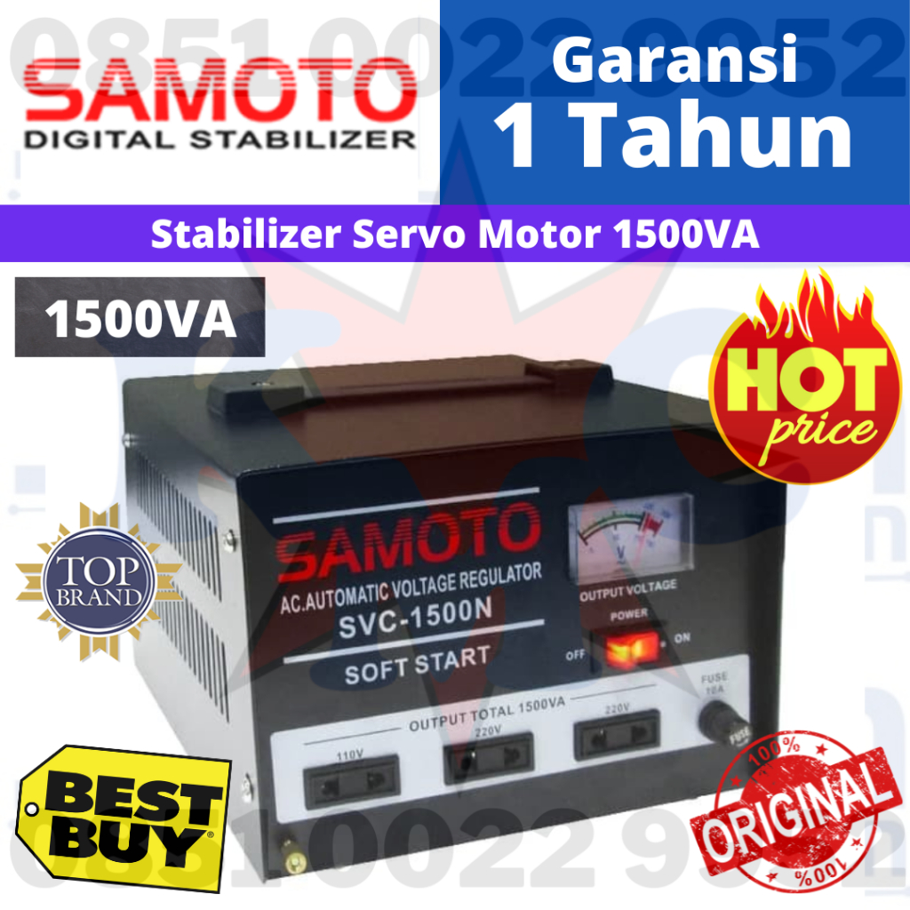 Stabilizer Samoto Servo Motor 1500VA 1500 VA