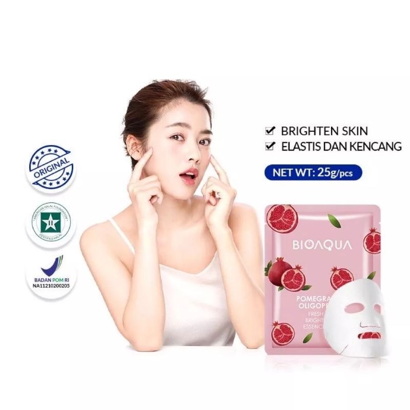 BIOAQUA SHEET MASK ESSENCE FACE MASK MASKER WAJAH BPOM