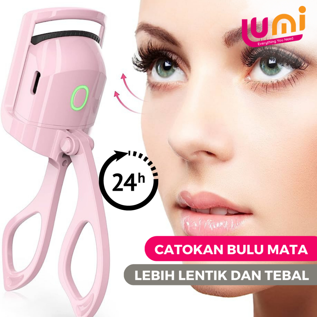 Electric Eyelash Curler Big Eye Curling Long-lasting Hold Penjepit Bulu Mata Elektrik