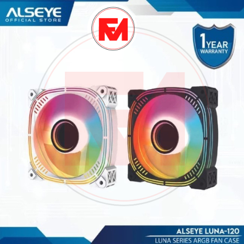 ALSEYE RGB LUNA-120 FA CL120BL 12CM FAN CASE | BLACK | FANCY_MAKASSAR