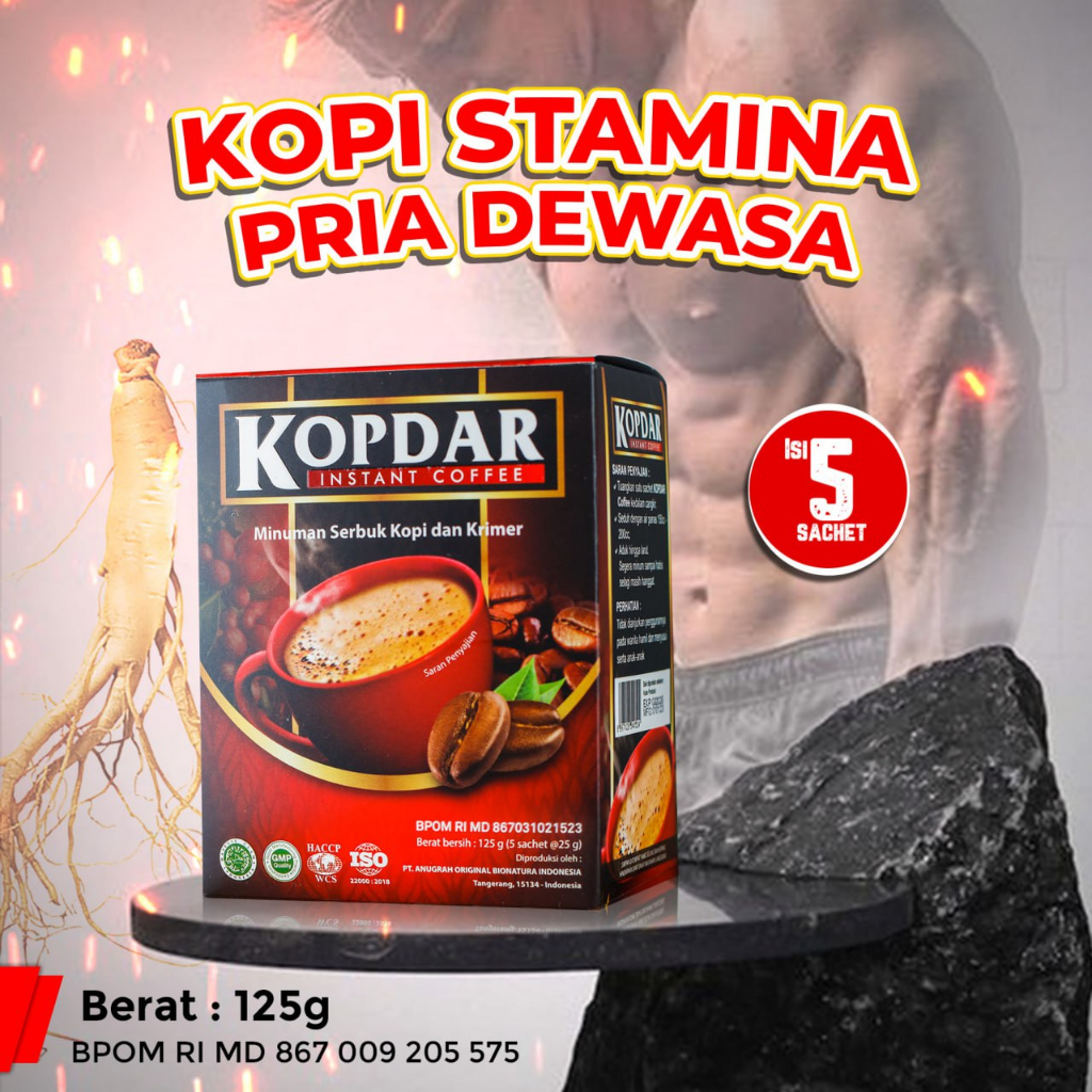 

KOPDAR - Kopi Instant Stamina Pria Isi 5 Sachets