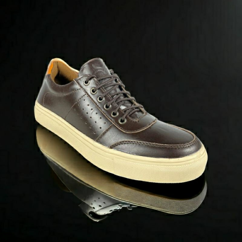 Sepatu Kulit Sapi Asli Jack Ritcher Coklat Tua CLS 15