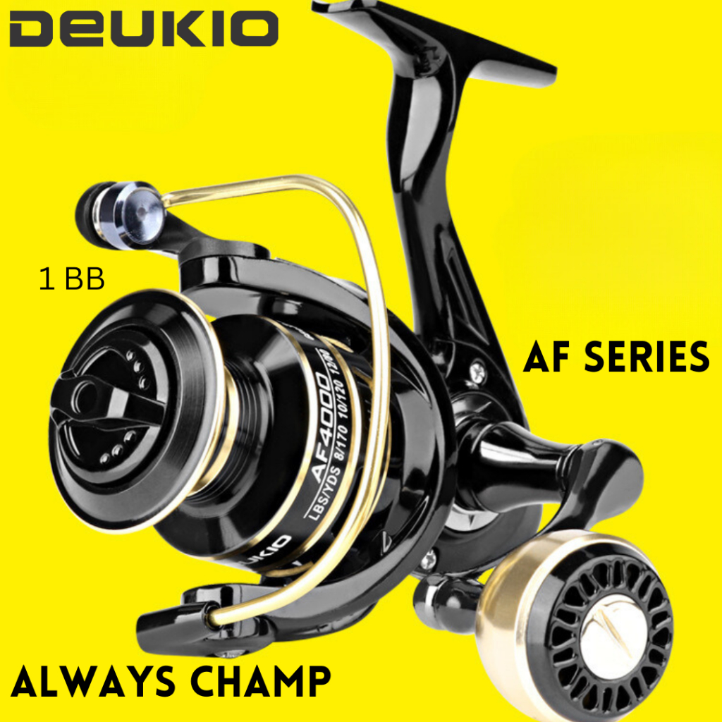 Reel Spinning Metal Premium Tangguh DEUKIO AF Seri 2000 - 3000