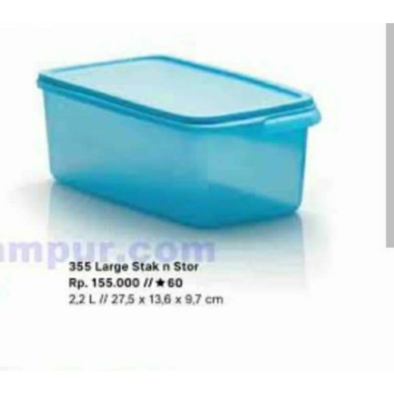 Large stak n stor 2,2L wadah tupperware