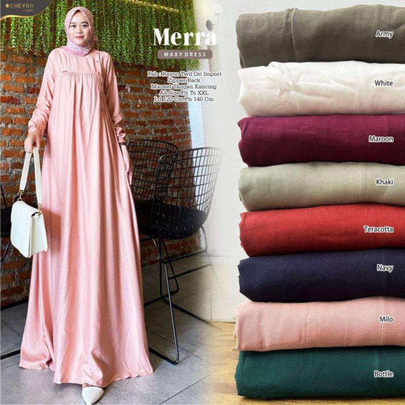 MERRA MAXY / GAMIS RAYON / GAMIS WANITA / GAMIS RAYON TWILL / KHEYRA