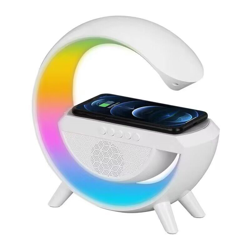 【COD】3 in 1 Multifunksional Ambient light 15w Wireless Charger Bluetooth Speaker Smart Home Atmospheric Lamp LED light Multifunct RGB Night Light Desk Lamp