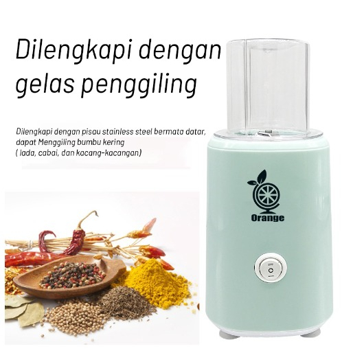 COD Blender Tabung Kaca 2in1 Blender Buah Sayur Bumbu - Mesin Penggiling Serbaguna Kapasitas : 1.5Liter LU