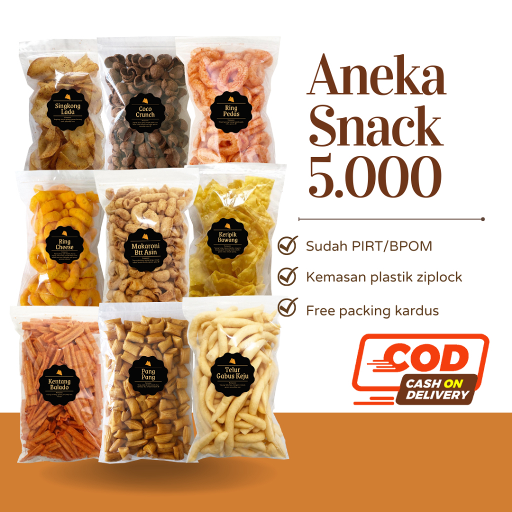 [DELISH SNACKS] Aneka Snack Serba 5.000 / Cemilan Camilan 5 Ribu Bebas Pilih Rasa / Makanan Ringan