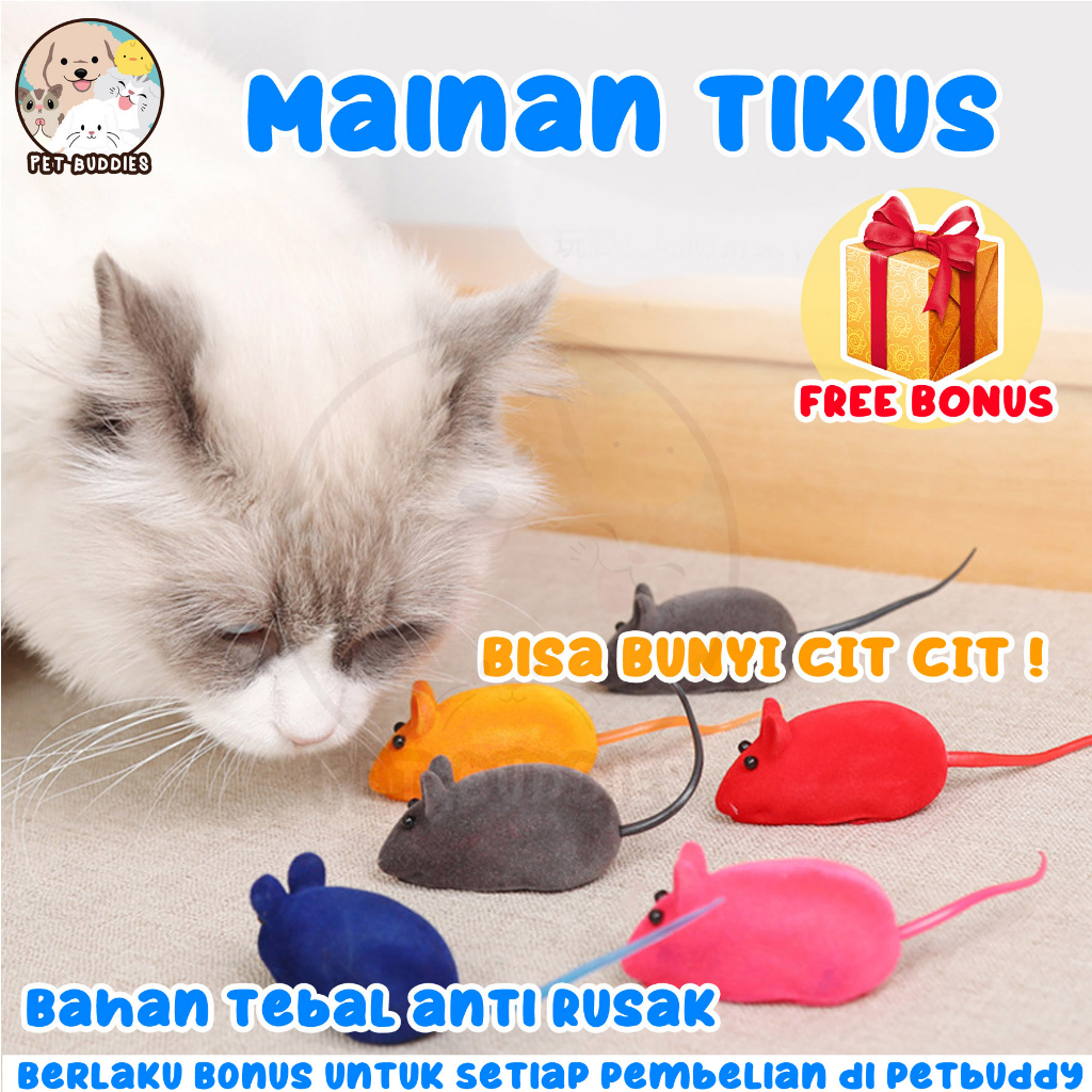 [FREE BONUS]Mainan Kucing Bentuk Tikus Bisa Bunyi Cit Cit