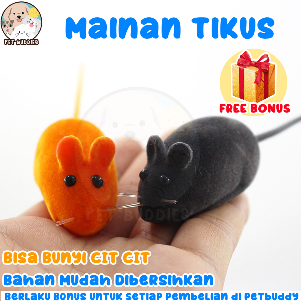 [FREE BONUS]Mainan Kucing Bentuk Tikus Bisa Bunyi Cit Cit