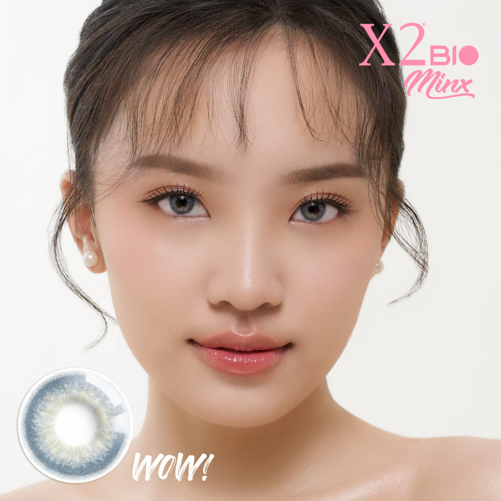 Softlens Warna Grey X2 Bio Minx Tersedia ukuran Minus