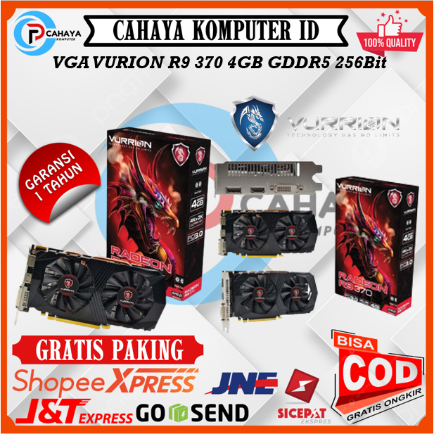 VGA R9 370 4GB GDDR5 256Bit Vurrion Garansi Resmi