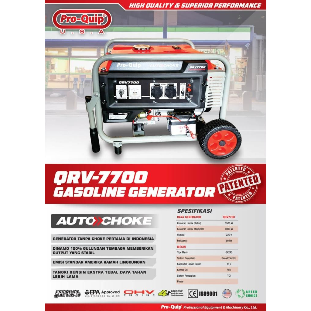 Genset Proquip 4000 Watt QRV 7700