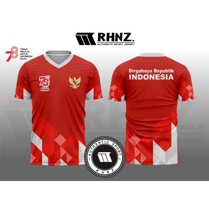 JERSEY PRINTING AGUSTUSAN KE 78/JERSEY PREMIUM FREE CUSTOM BEBAS DESAIN/KAOS FULLPRINT 17 AGUSTUSAN 